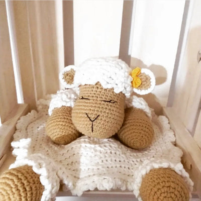 Sheep Security Blanket crochet pattern