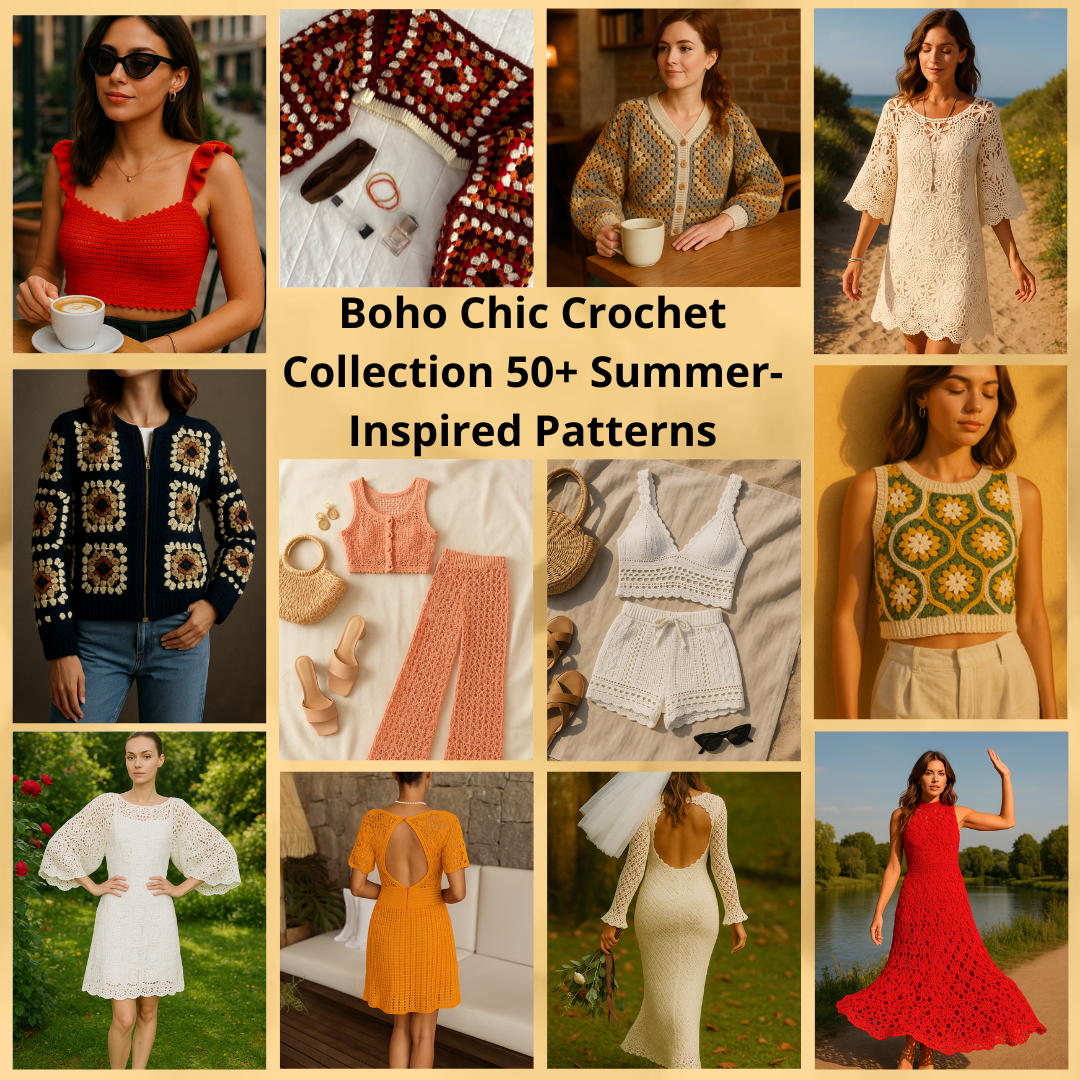 ✨ Boho Dreamwear Crochet Bundle  ✨ 50+ Patterns for Modern Goddesses ✨