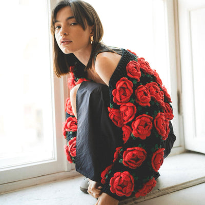 Rose Cardigan Crochet Pattern