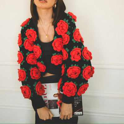 Rose Cardigan Crochet Pattern