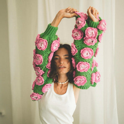 Rose Cardigan Crochet Pattern